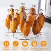 1pc Kitchen Air Fryer Rack Accessories; BBQ Grill Tray Basket Stand; Roasting Meat Food Holder Tool For Household Picnic Camping - 6QT