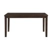 Dark Chery Finish Wooden Dining Set 7pc Dining Table and Beige Side Chairs Transitional Kitchen Breakfast Furniture Set - as Pic