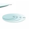 24" Inch Round Tempered Glass Table Top Clear Glass 1/4" Inch Thick Round Polished Edge - Transparent