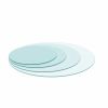 30" Inch Round Tempered Glass Table Top Clear Glass 1/4" Inch Thick Round Polished Edge - Transparent