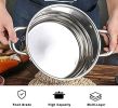 Stainless Steel 5QT Stock Pot with Tempered Glass Lid and Double Handles  - Stainless Steel