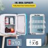 Portable Cooler Compact Mini Refrigerator For Bedroom Office Car Boat Dorm Skincare  - Blue & White - 10 L
