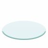 32" Inch Round Tempered Glass Table Top Clear Glass 3/8 Inch Thick Beveled Polished Edge - Transparent