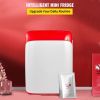 Portable Cooler Compact Mini Refrigerator For Bedroom Office Car Boat Dorm Skincare  - Red & White - 10 L